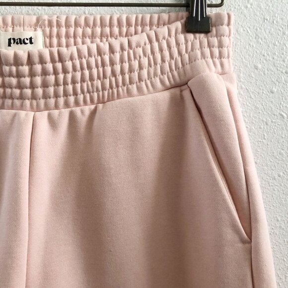 PACT Blush Posey Pink Courtside Organic Fleece Sweatpants Size Medium - Picture 6 of 11
